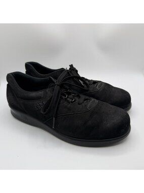SAS Free Time Walking Shoes Women Size 9.5 Black Leather Tripad Comfort Sneaker